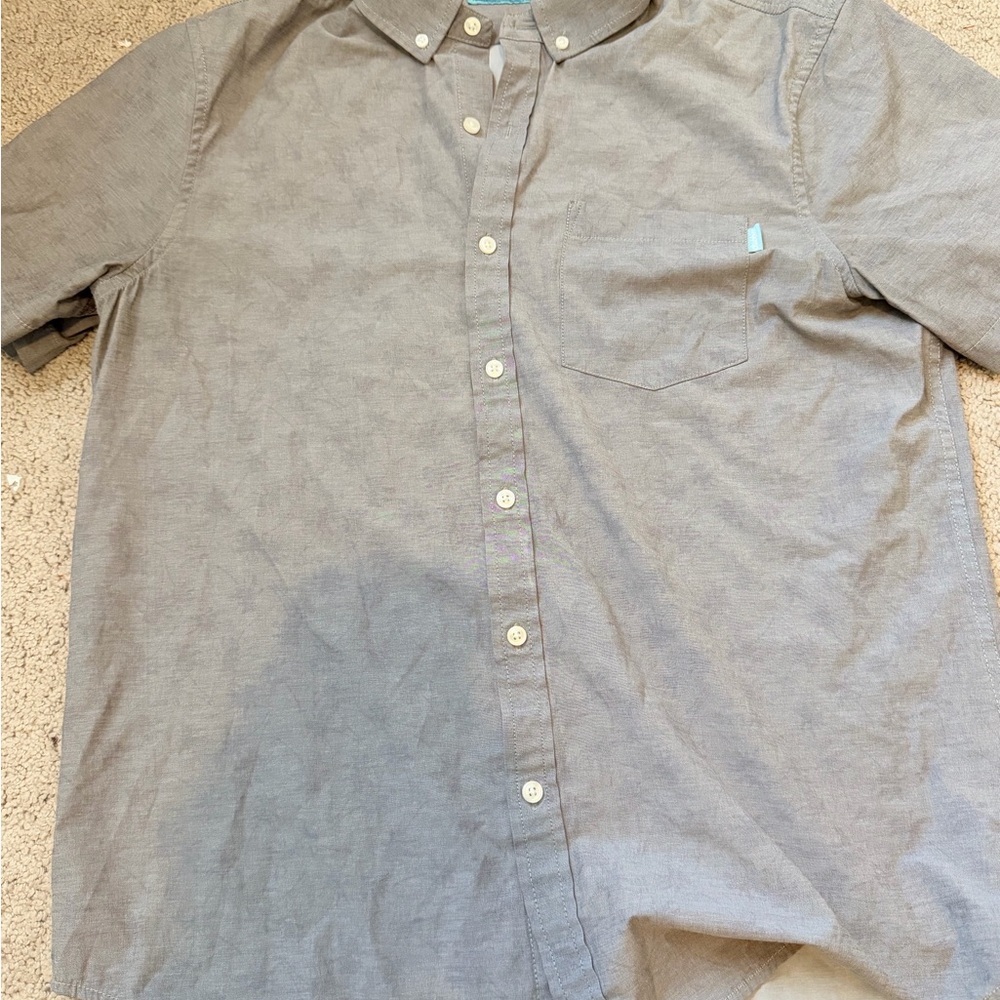 Chubbies Light Gray Casual Button-Down Shirt - image 1